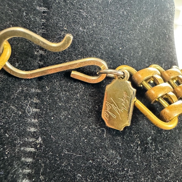 Artisan Repurposed Gold Charm Necklace with Coins and Pendants - Picture 9 of 14